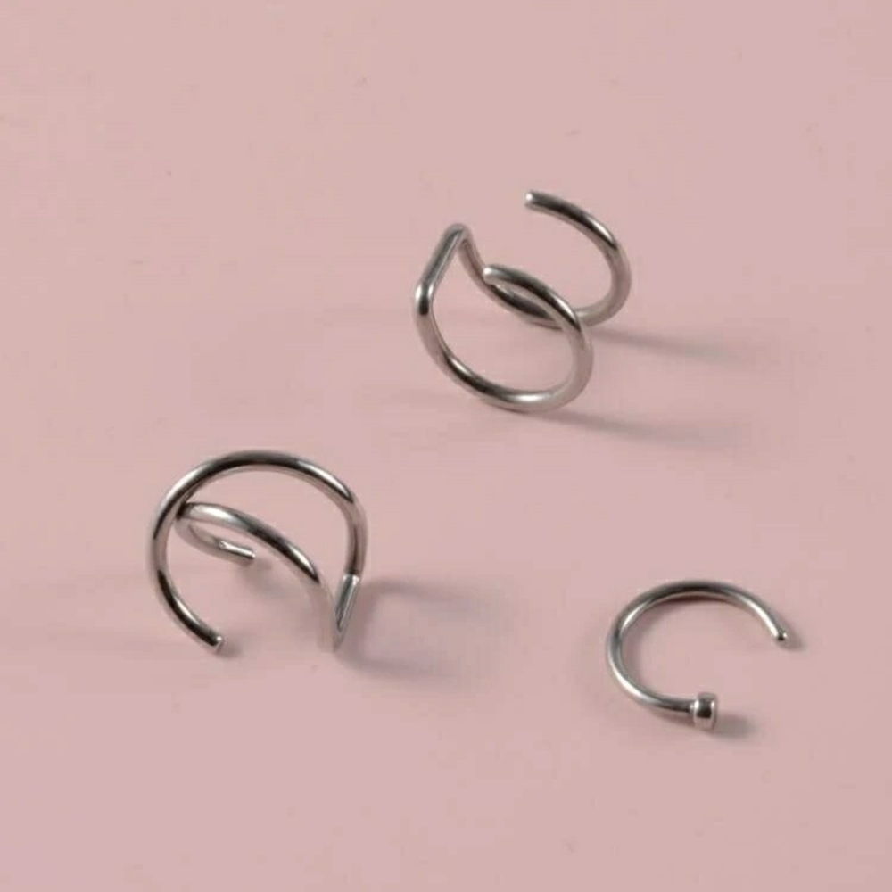 3pc Lip Rings (Cuffs)